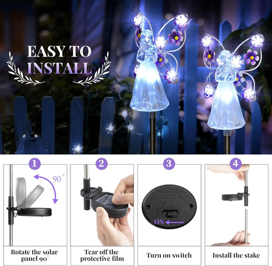 Solar Angel Garden Stake Lights