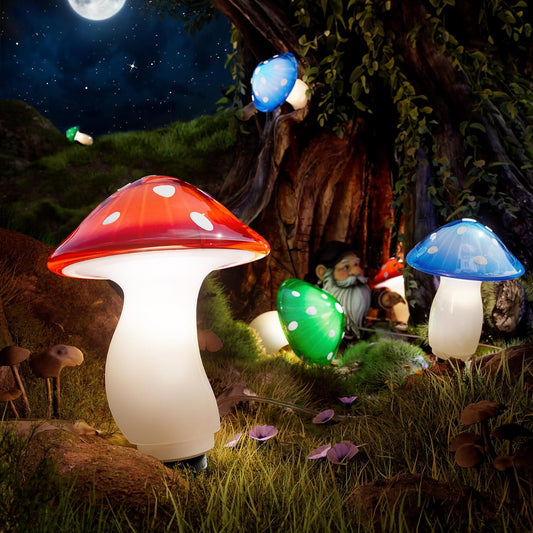 Mushroom Lights Outdoor, 9 Pack 30FT Multicolor