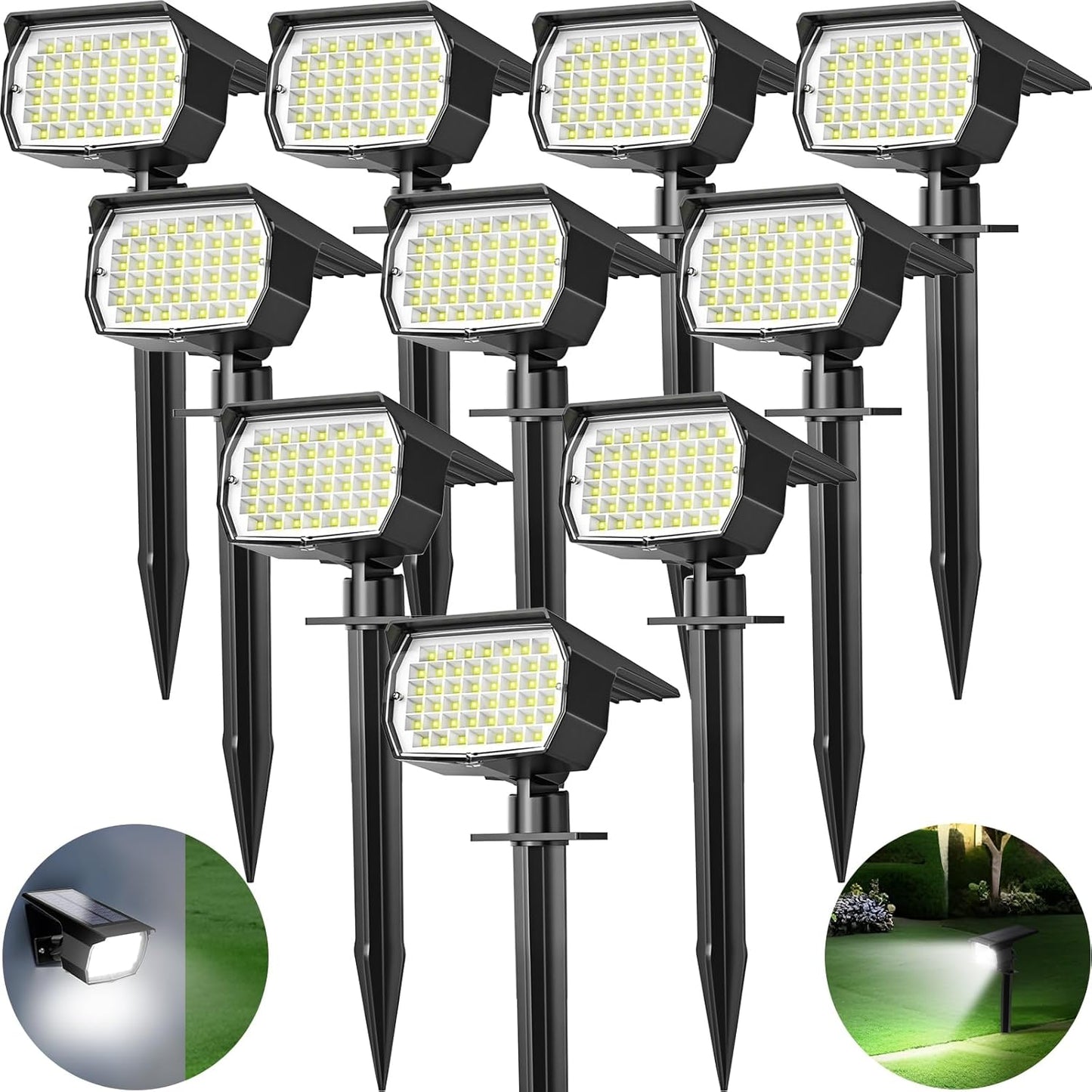 Solar Spot Lights Outdoor 10 Pack