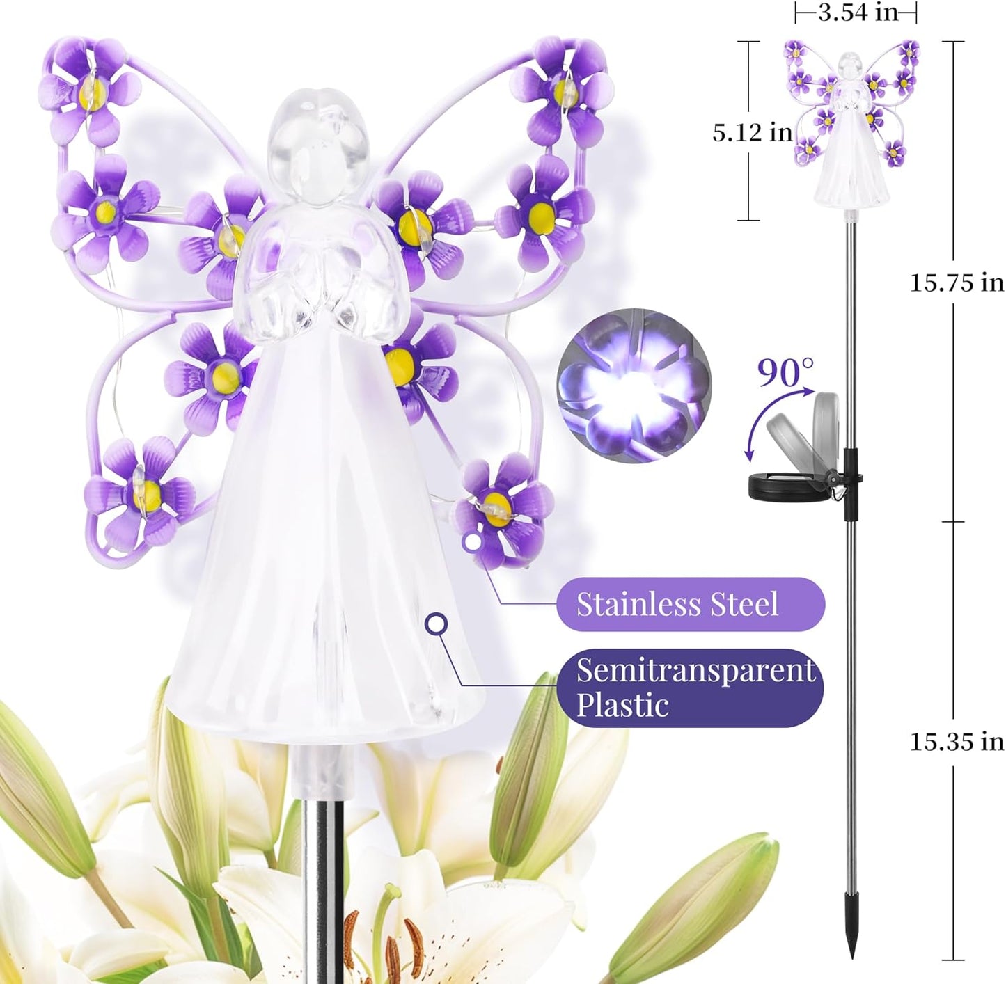 Solar Angel Garden Stake Lights