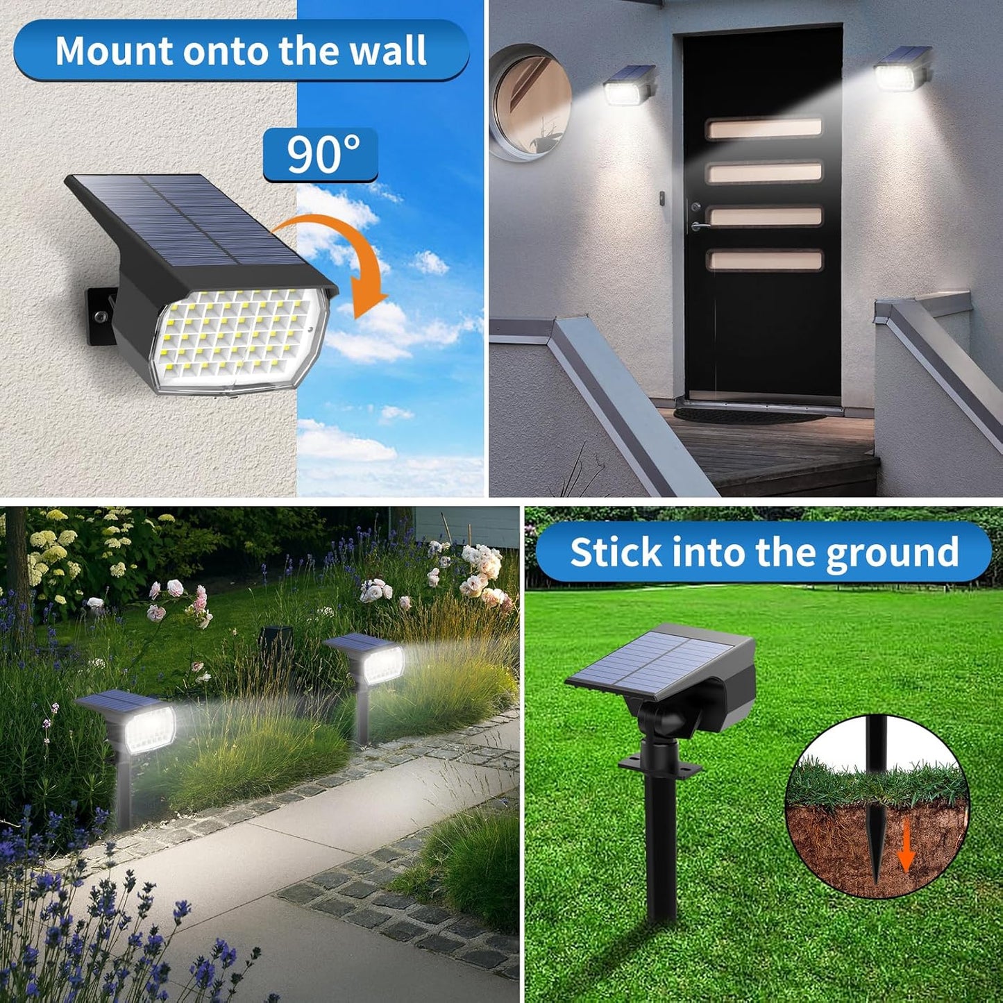Solar Spot Lights Outdoor 10 Pack