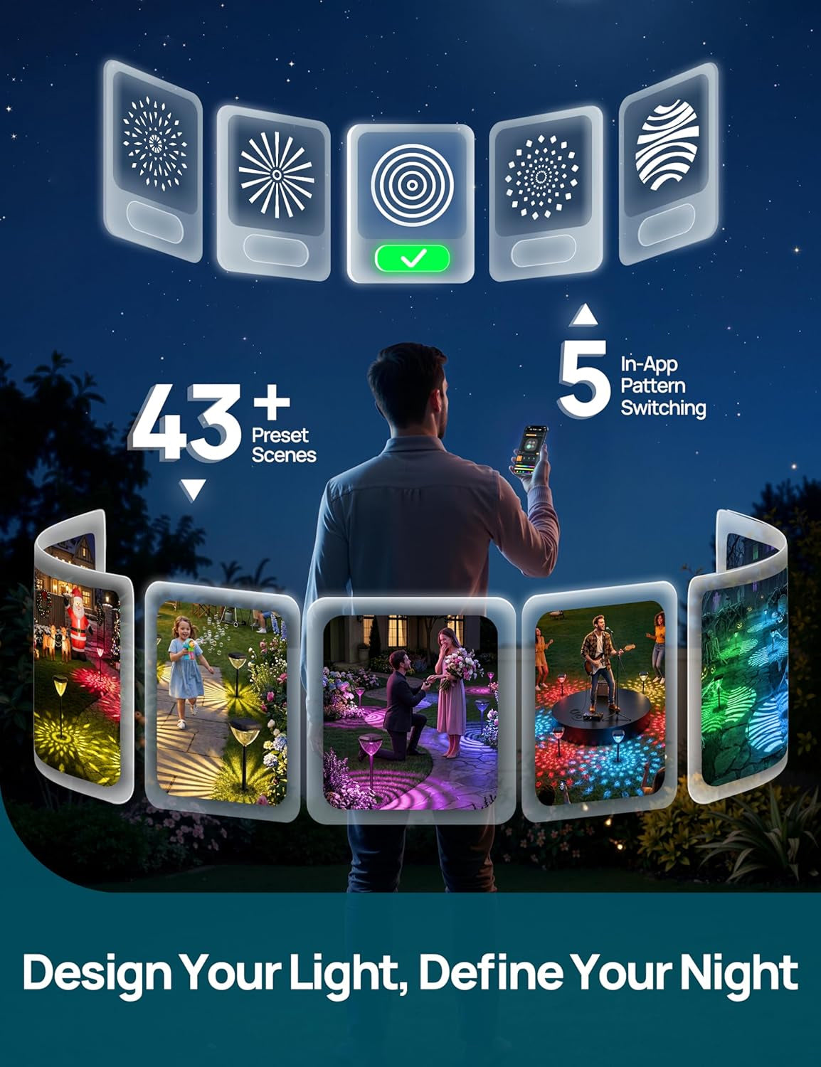 Smart Solar Pathway Lights 4 Pack