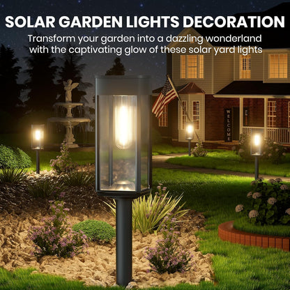 Bright Solar Pathway Lights Outdoor 8 Pack